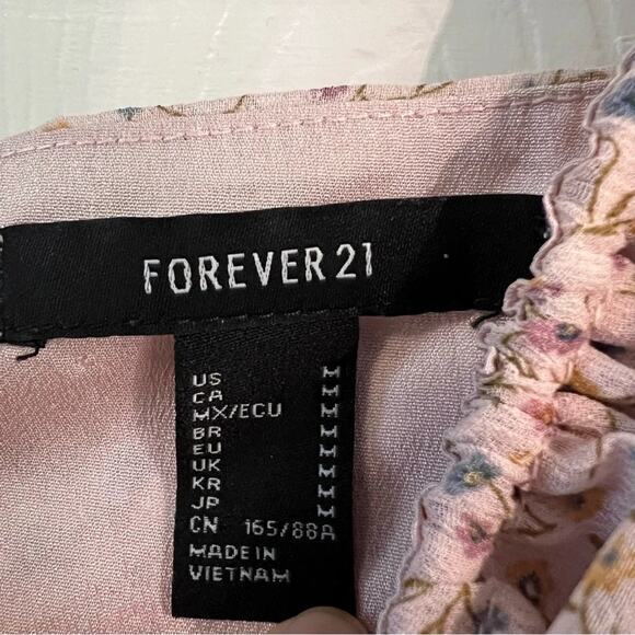 Forever 21 Chiffon Floral Mini Dress Size M - Picture 5 of 8